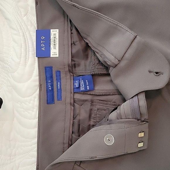 Straight Mid Rise Slacks - Picture 2 of 6